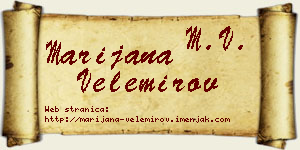 Marijana Velemirov vizit kartica
